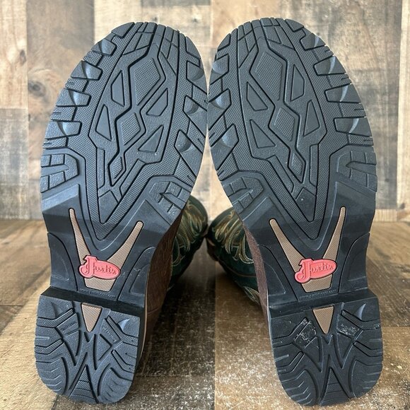 Justin GS9070 George Strait Waterproof Western Cowboy Boots Mens 10 EE - Picture 2 of 12